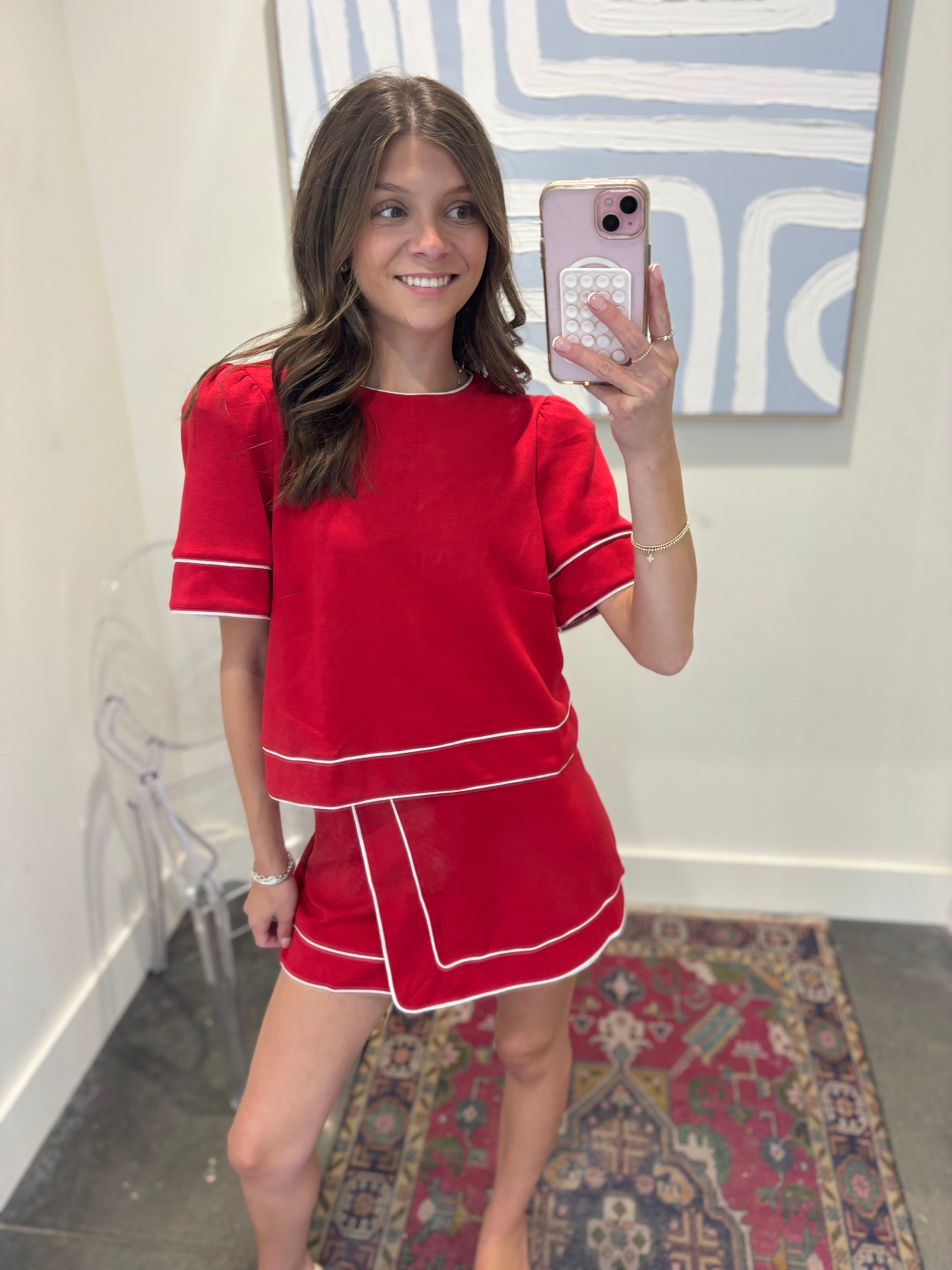 Colette Contrast Trim Blouse