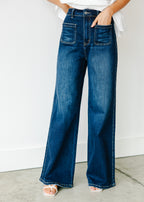 Front Pocket Flare Jeans