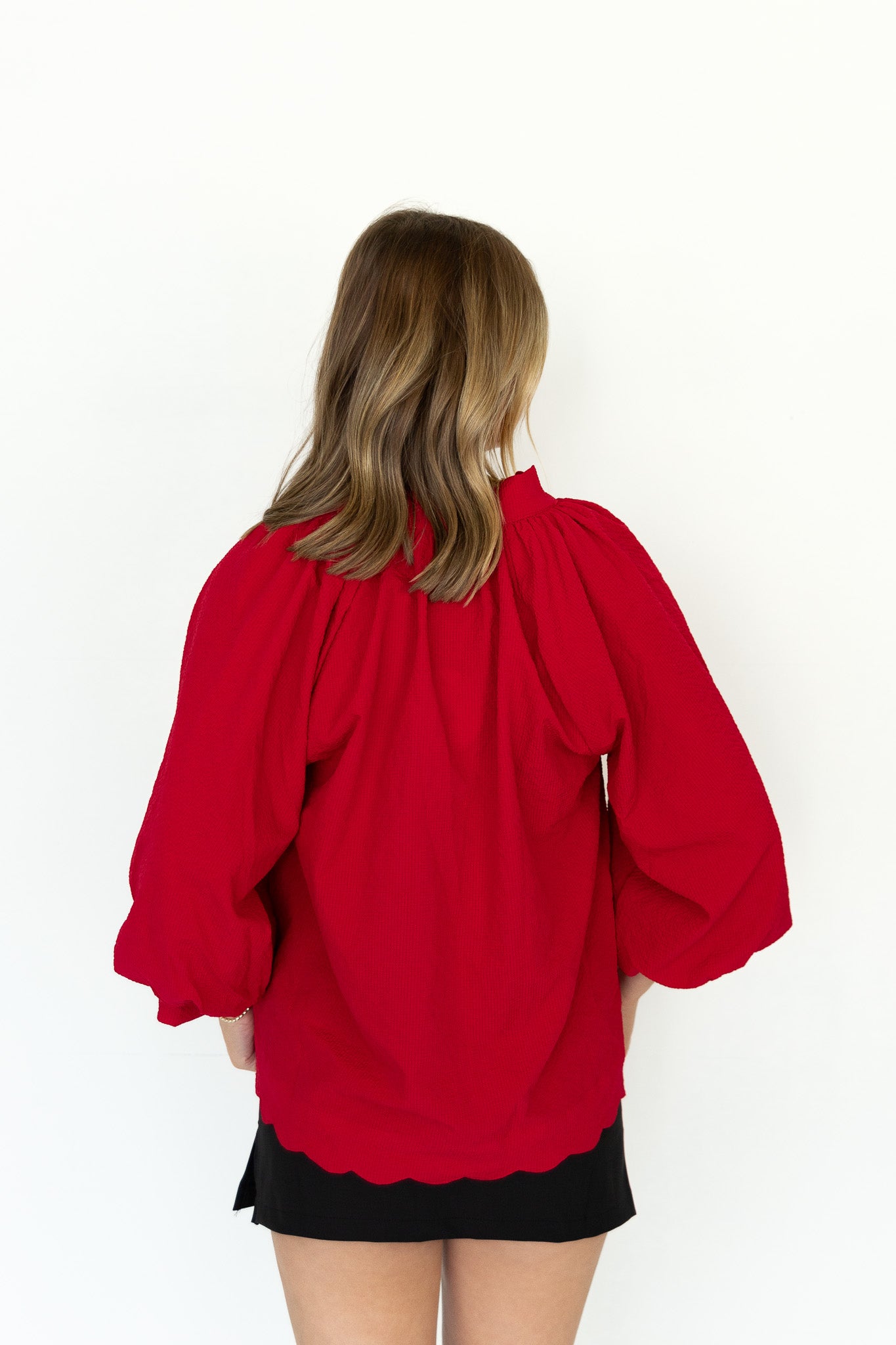 Simone Textured V-Neck Top