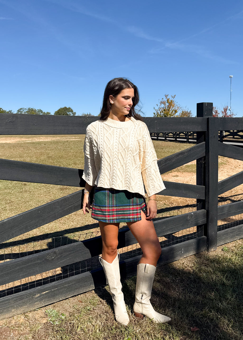 Cove Cable Knit Cropped Sweater