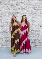 Gianna Lace Trim Midi Dress