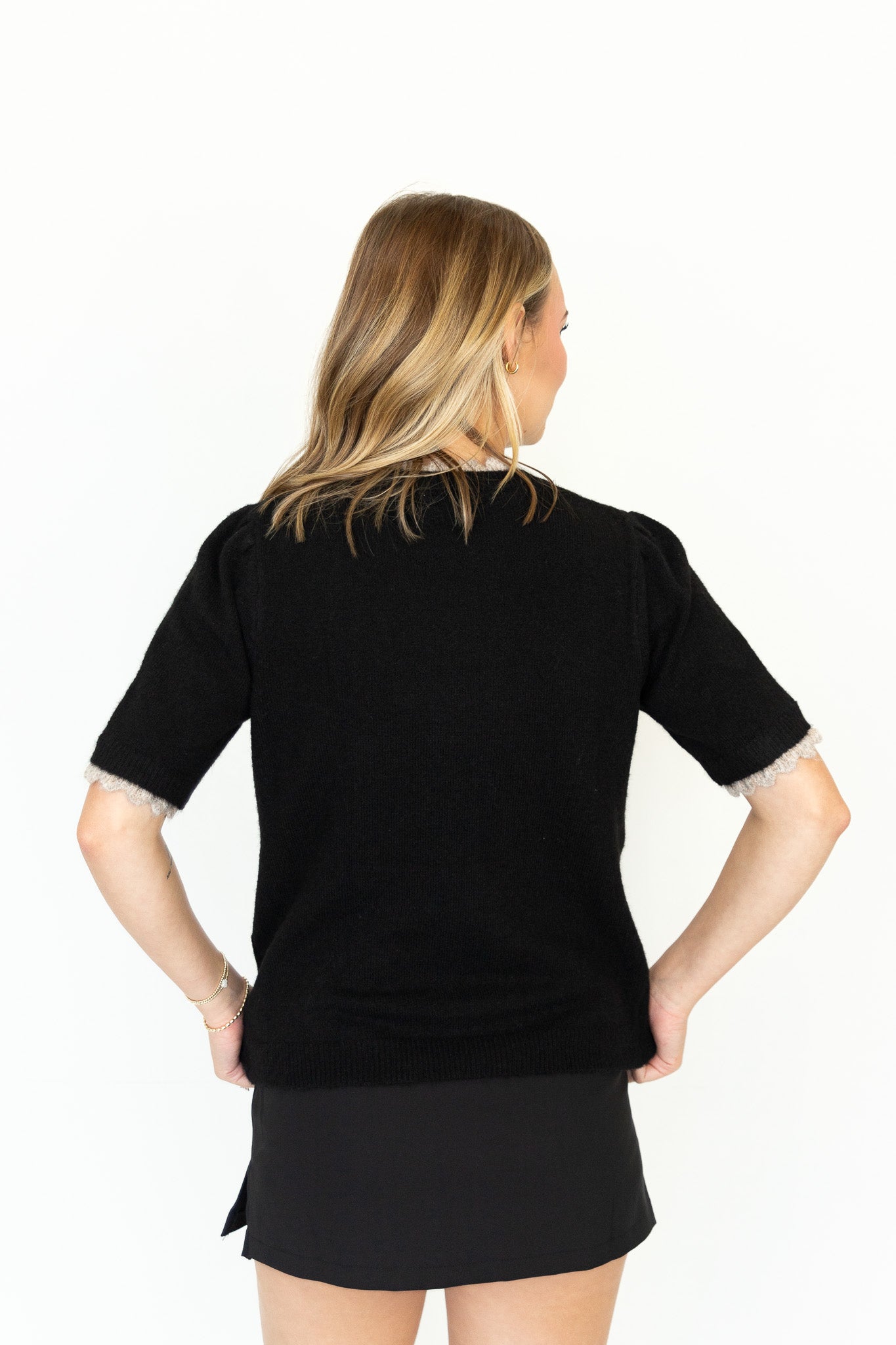 Lena Fuzzy Sleeve Top