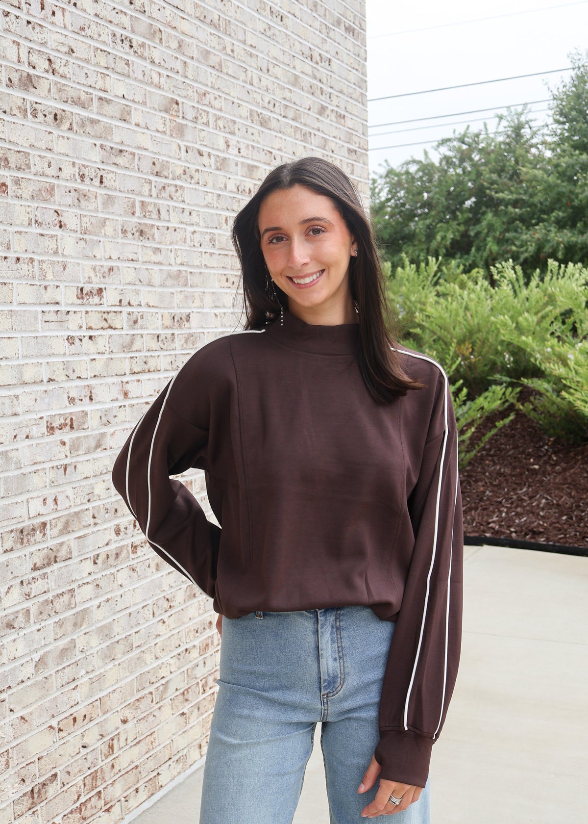 Scuba Mock Neck Top