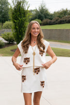 TIger Short Sleeve Skirt Set