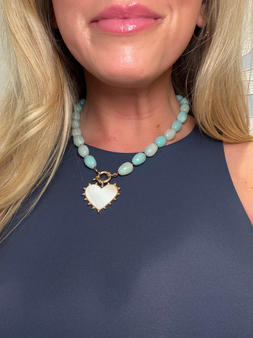 Pearl Accent Chunky Bead Necklace