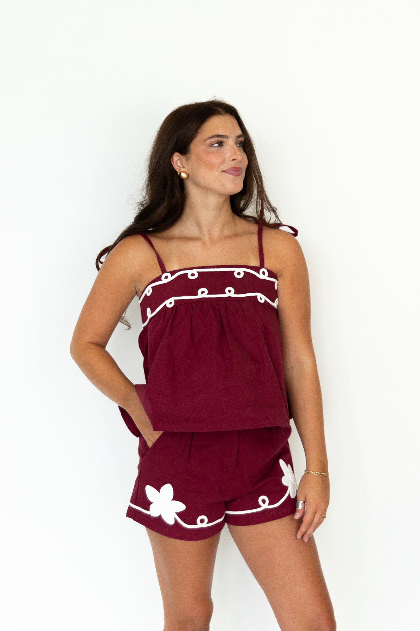 Lillian Tie‑Strap Top