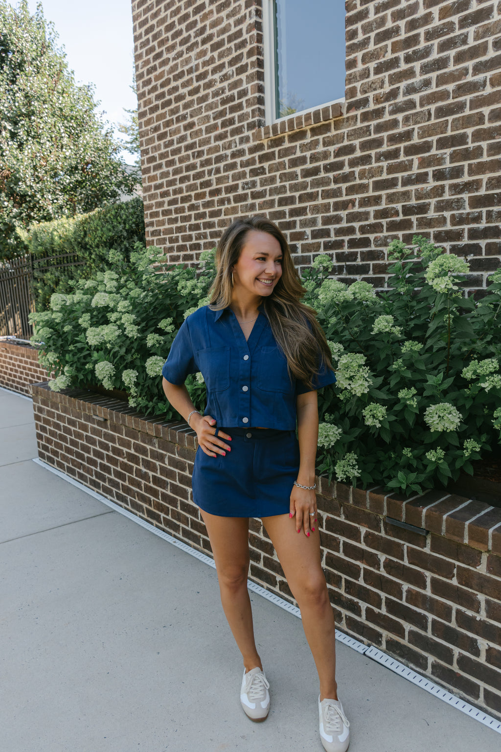 Lavinia Denim A-line Mini Skort