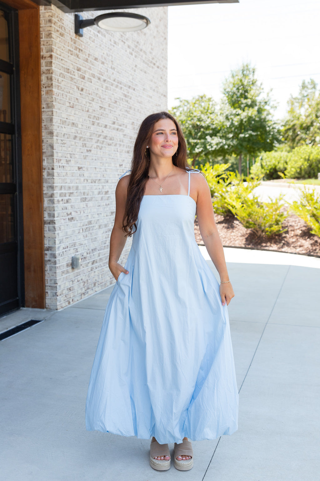 Sloane Tie-Strap Maxi Dress