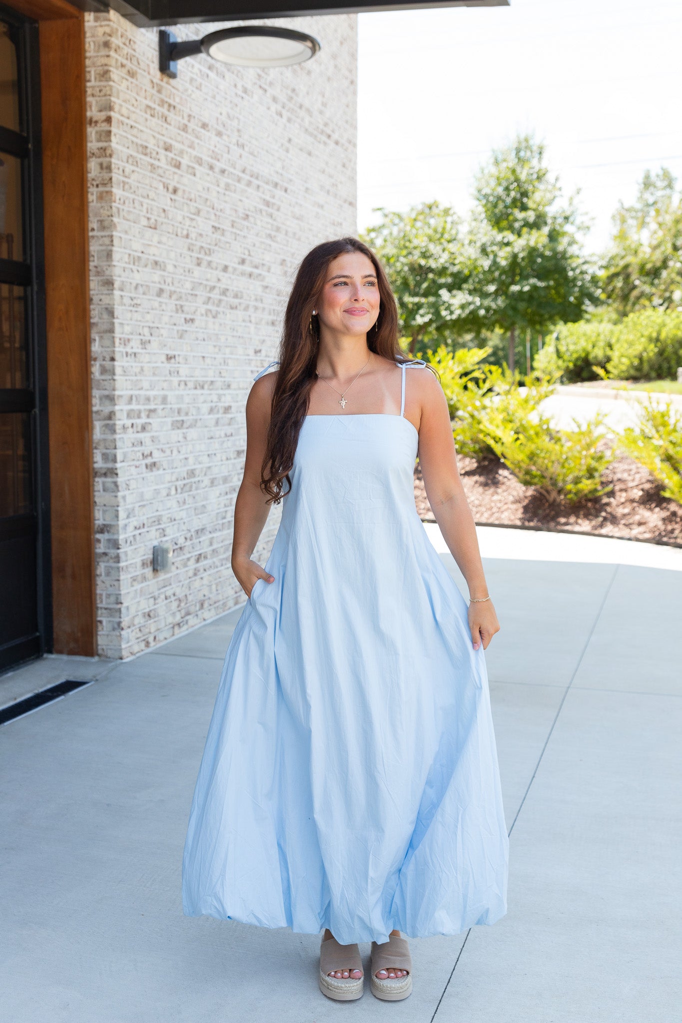 Sloane Tie-Strap Maxi Dress