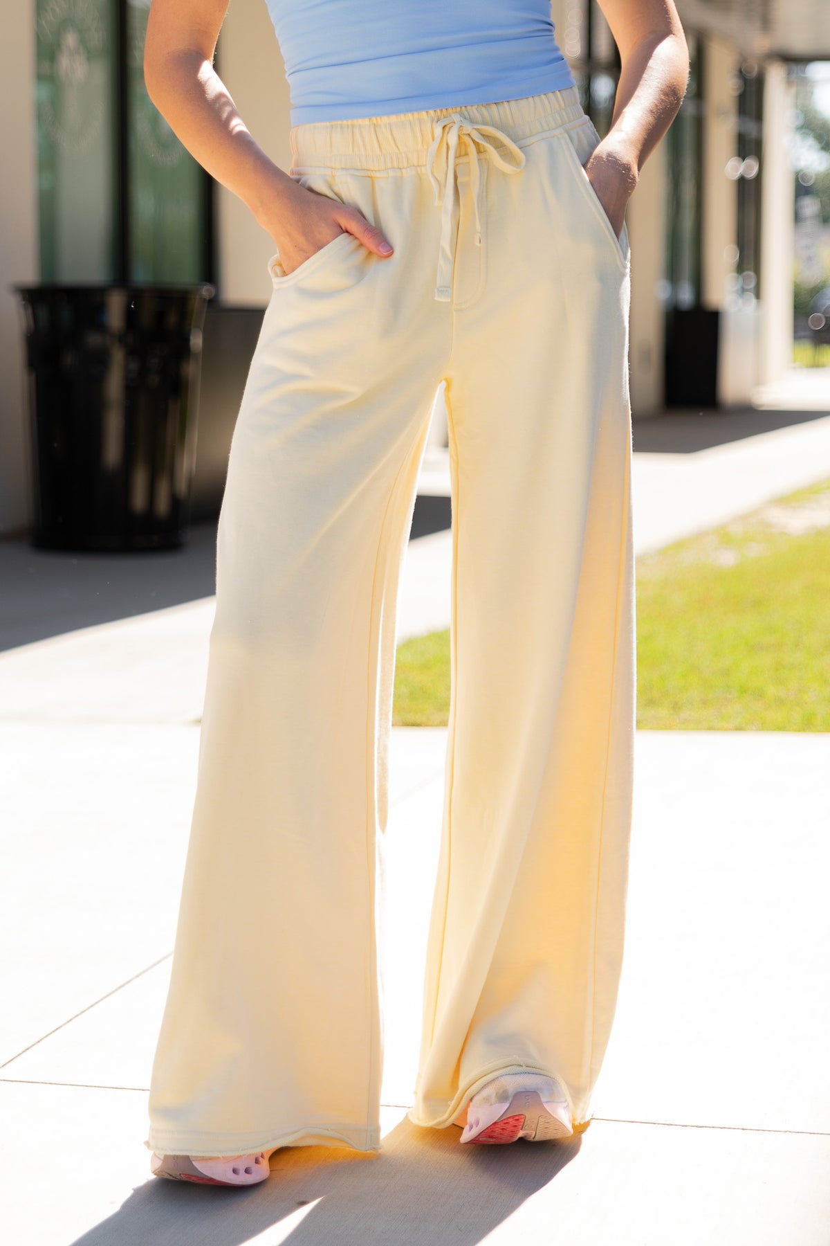 Mineral Washed Everyday Wide Leg Pants