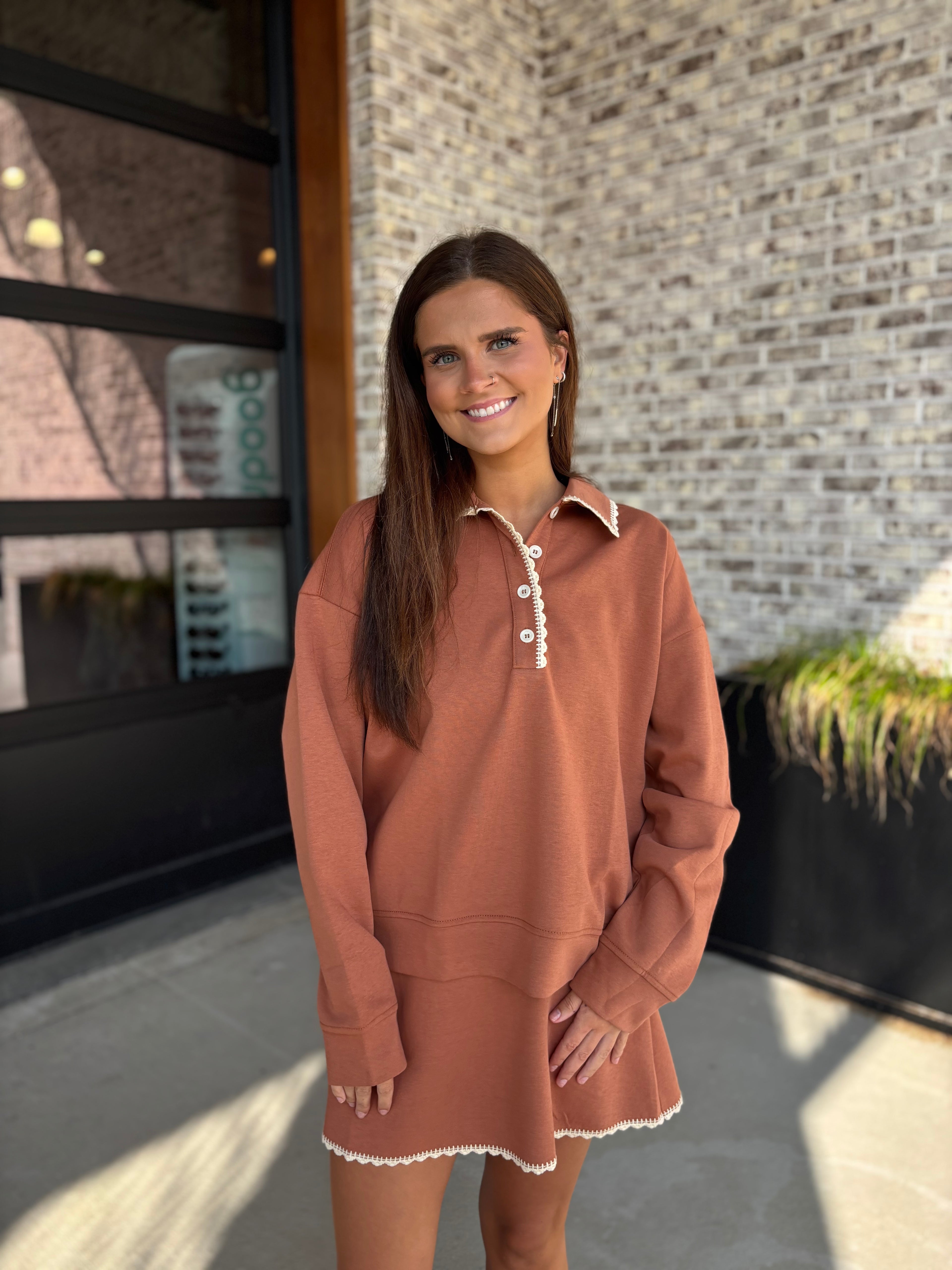 Callis Crochet Hem Top
