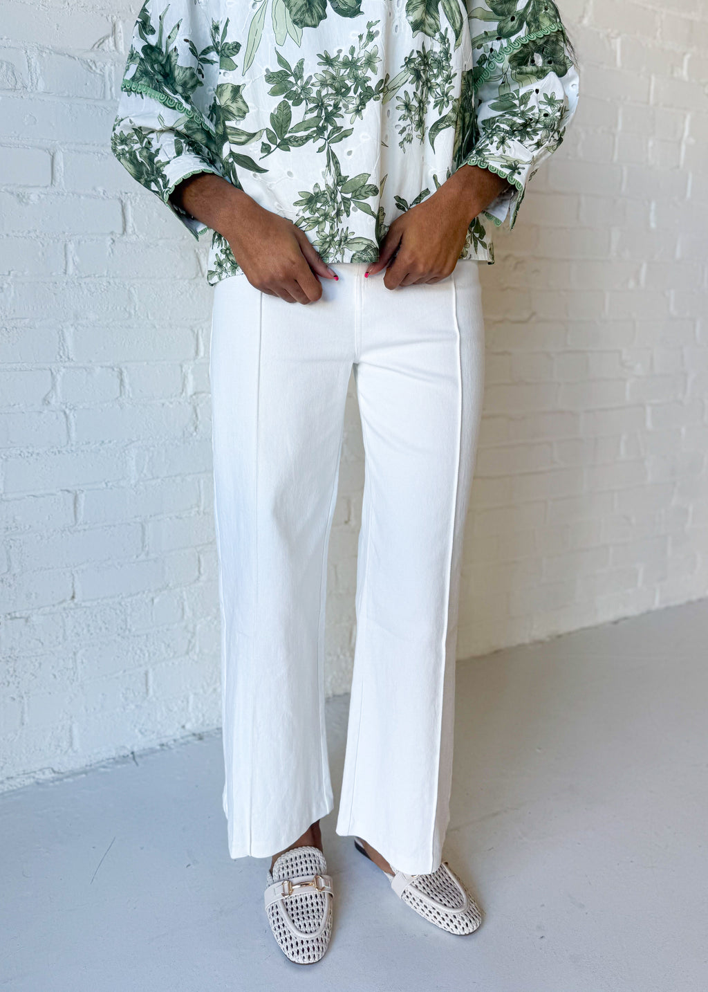 High-Waist Tailored Straight-Leg Pants