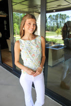 Louisa Botanical Print Sleeveless Top