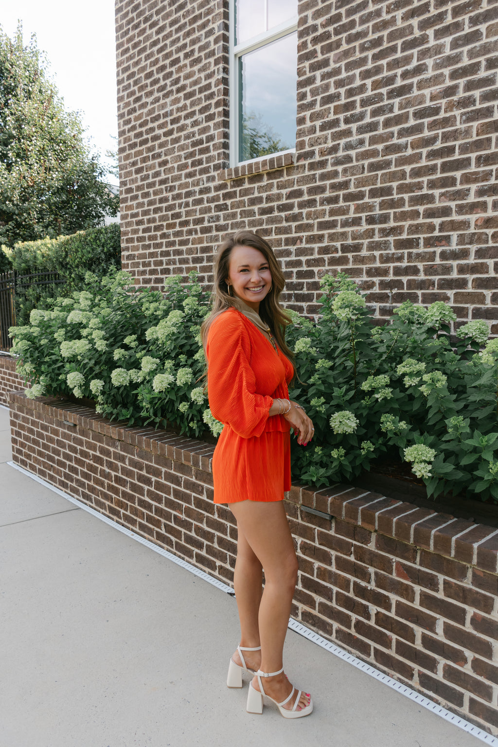 Ellington V-Neck Pleated Top