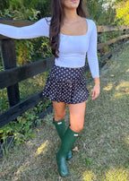 Adriana Square-Neck Crop Top