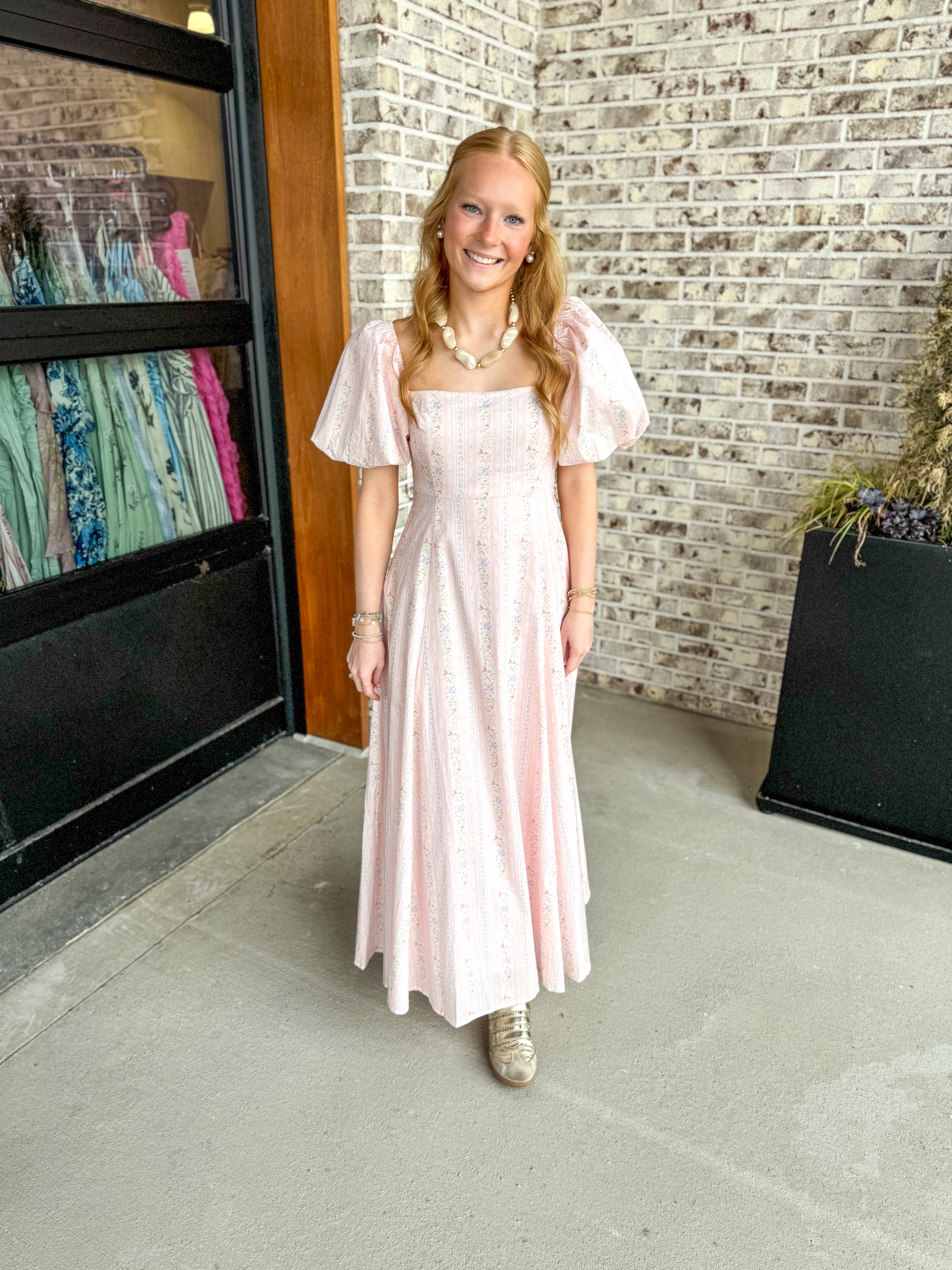 Rosalie Garden Square Midi Dress