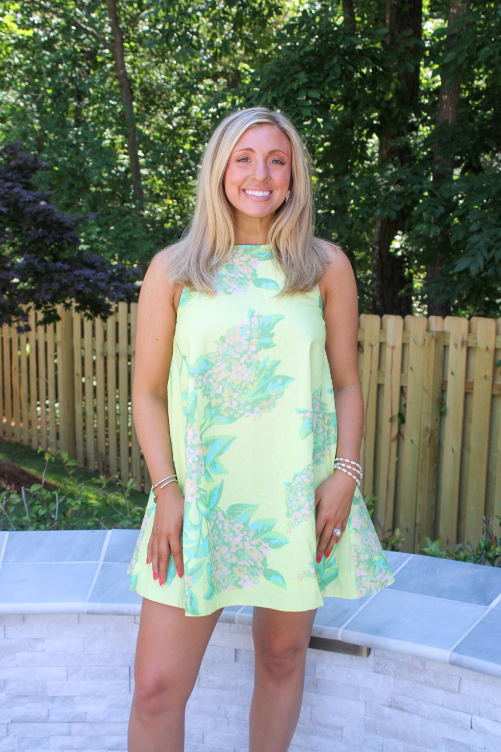 Savannah Hydrangea Swing Dress