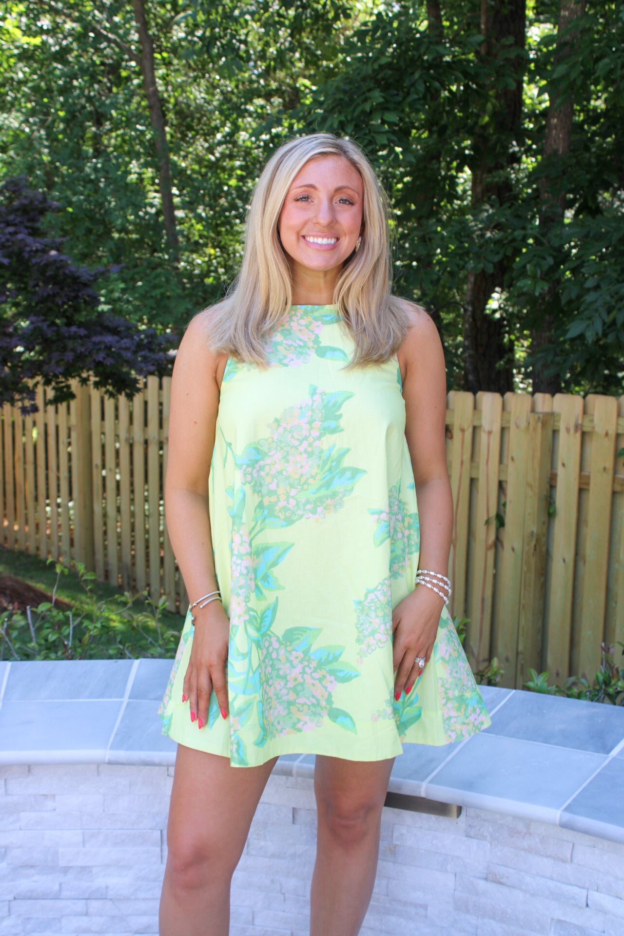 Savannah Hydrangea Swing Dress