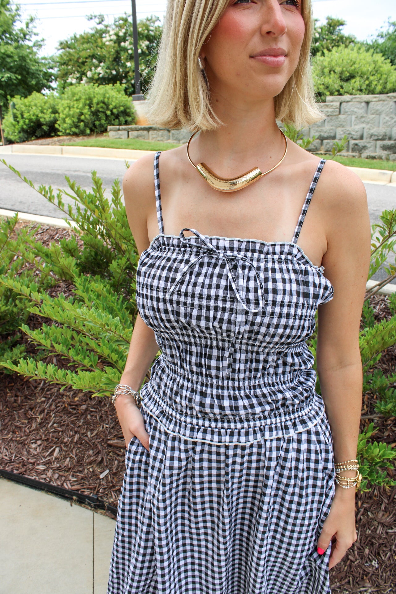 Ella Gingham Maxi Dress