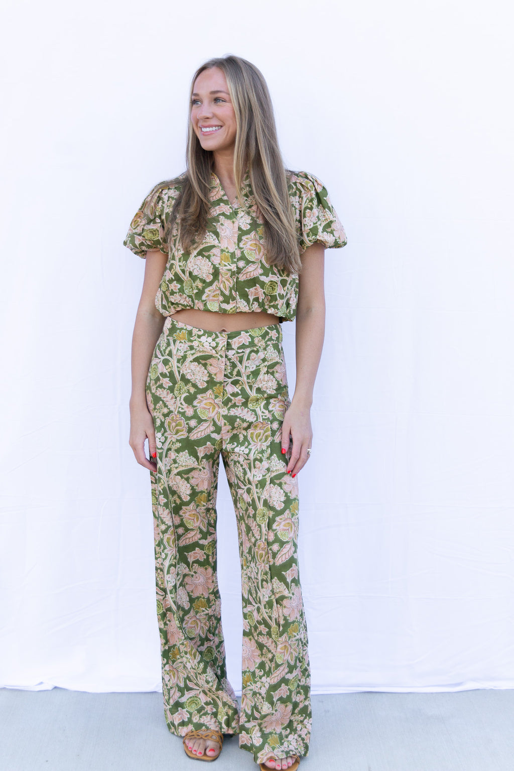 Claire Floral Wide Leg Pants