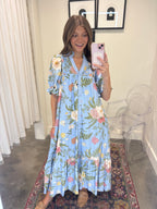 Eden Bloom Button Front Midi Dress