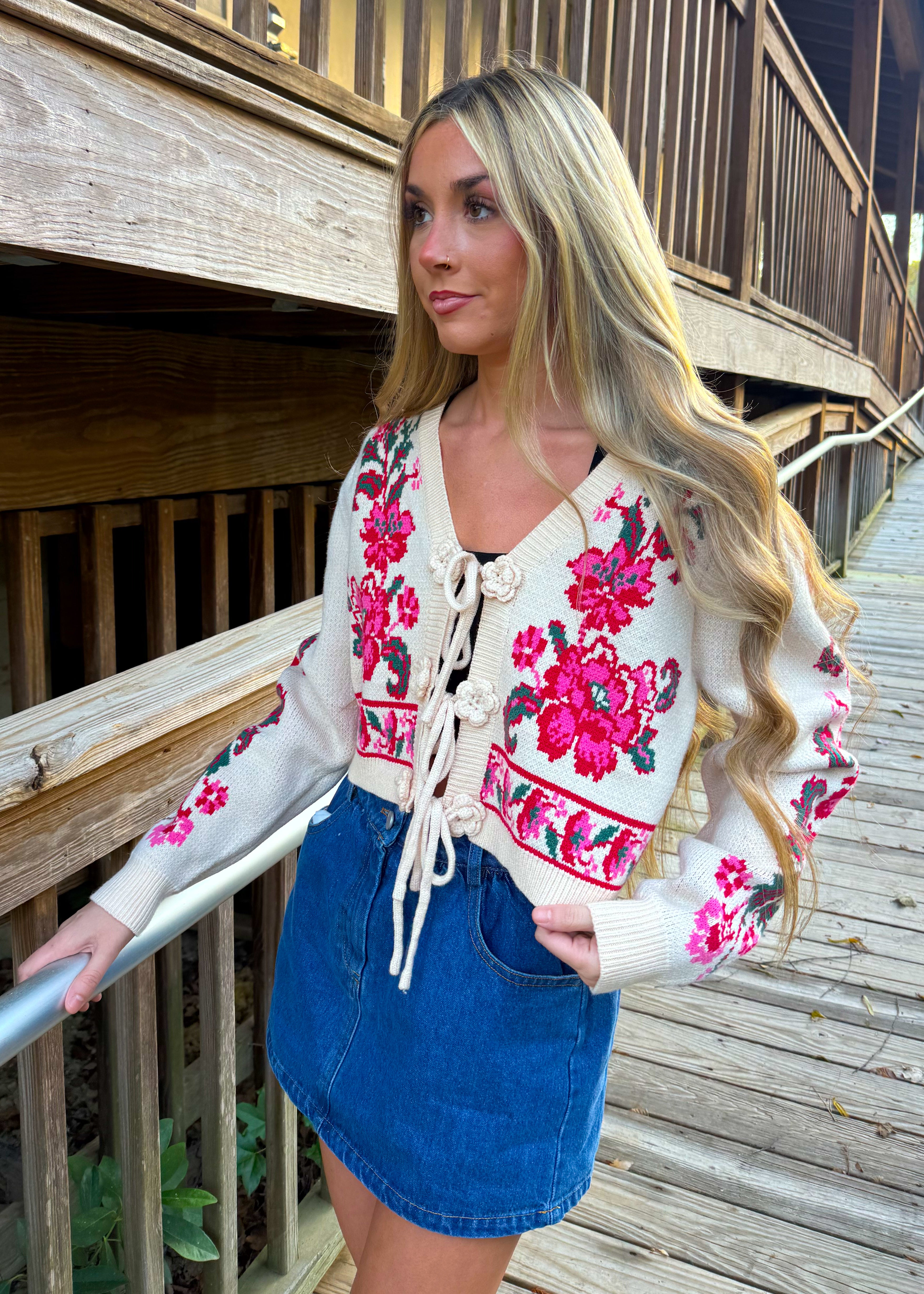 Bloom Tie Cardigan