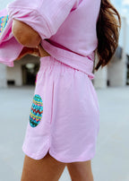 Jordan Egg Sequin Shorts