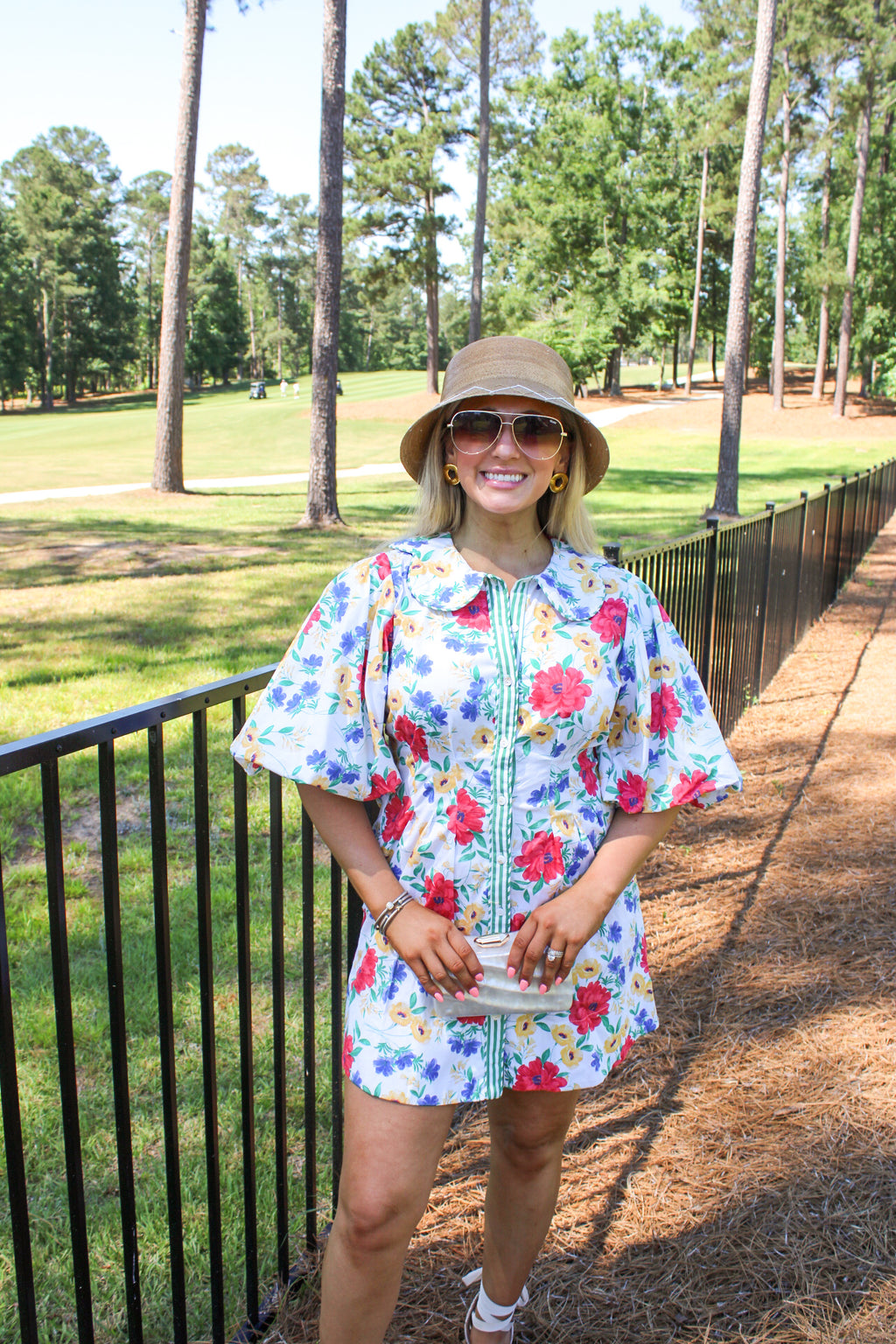 Flora Embroidered Mini Dress