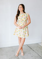 Madison Bloom Twist Waist Mini Dress