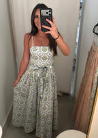 Anabel Spaghetti Strap Midi Dress