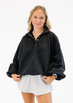Snap Button Collared Sweater