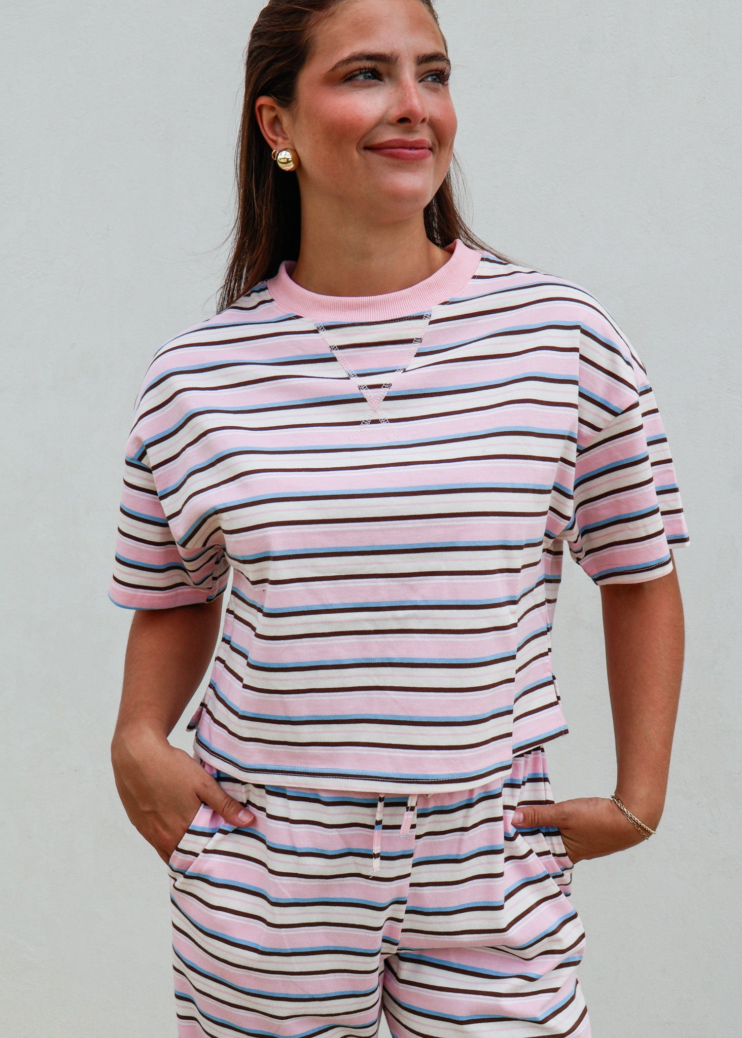 Dixie Pastel Stripe Top