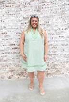 Green Gingham Shift
