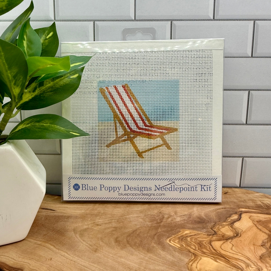 Blue Poppy Needlepoint Starter Kit