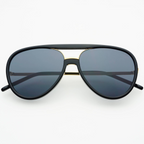 Shay Unisex Aviator Sunglasses - Black