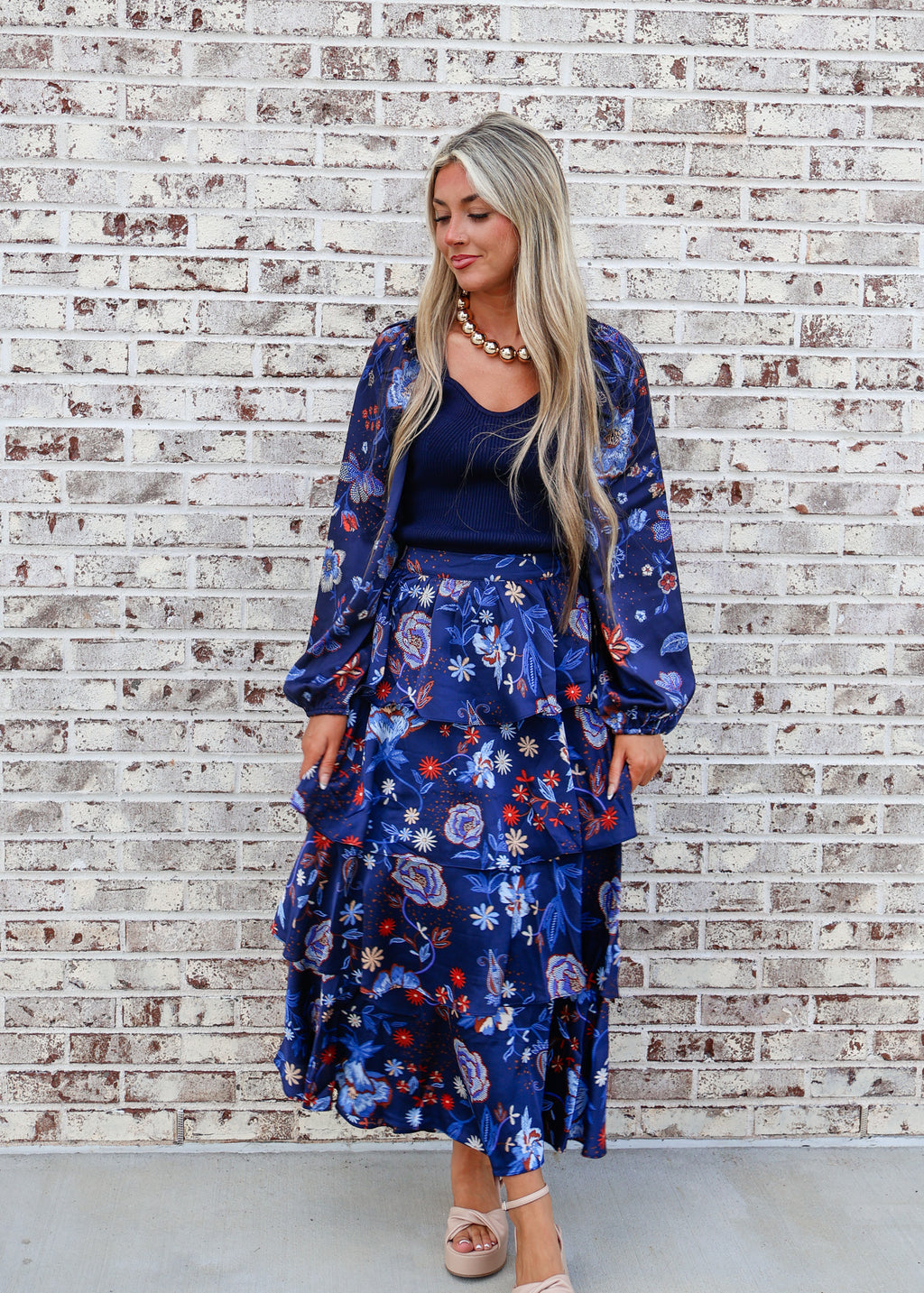 Georgie Tiered Floral Maxi Skirt