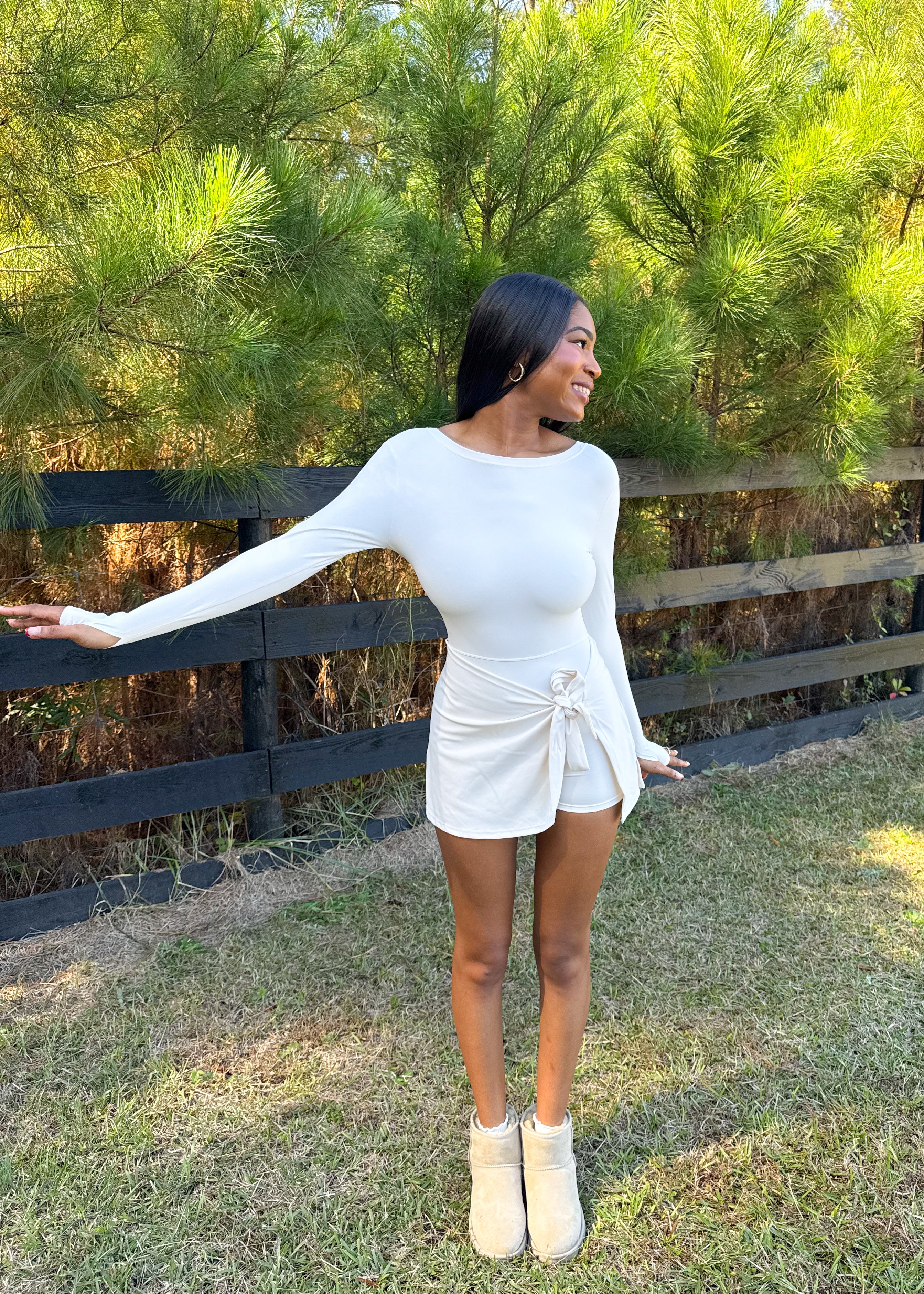 Jane Tie-Front Mini Dress