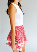Sophie Gingham Ruffle Skort