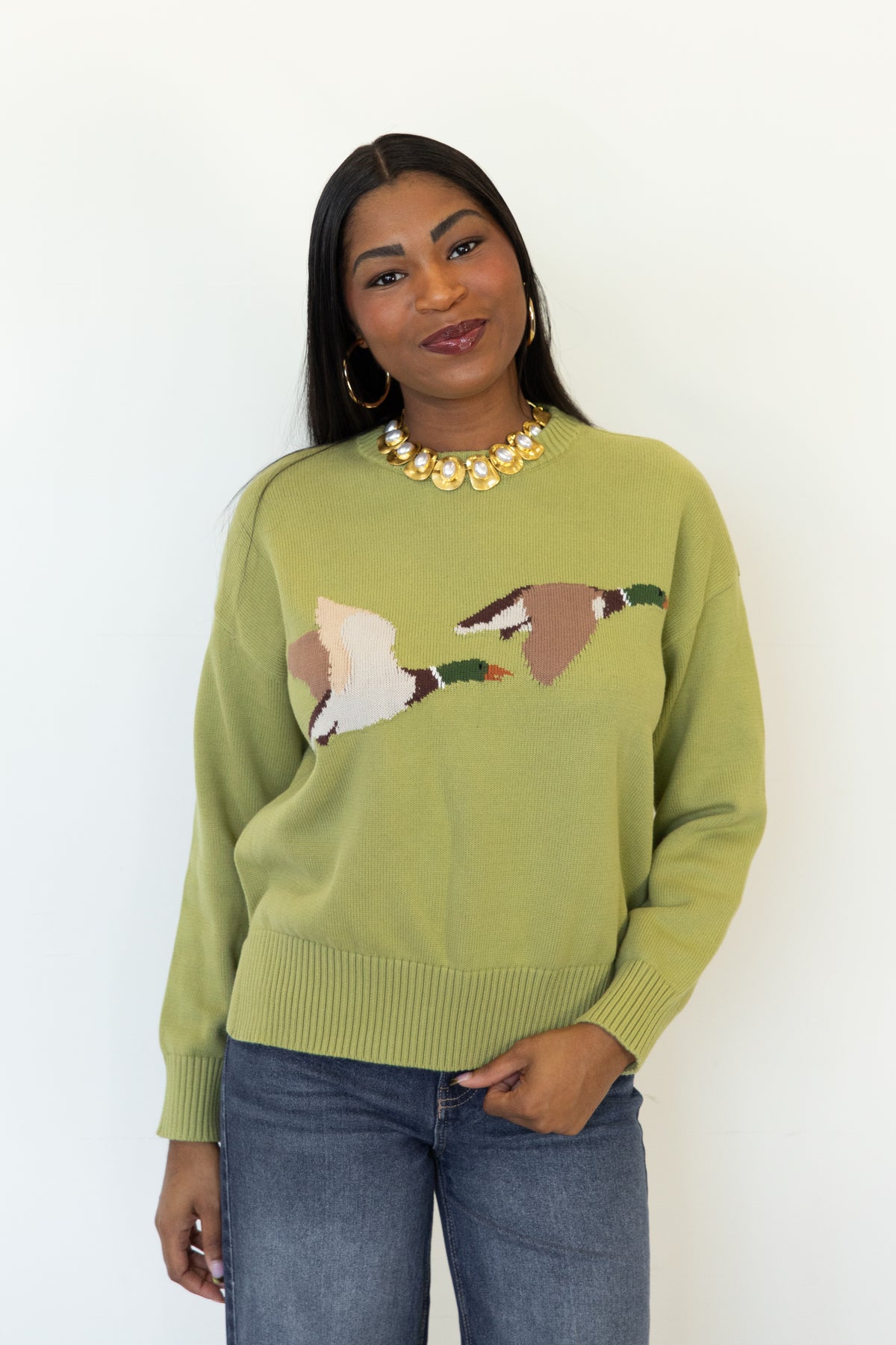 Flying Mallard Knit Sweater