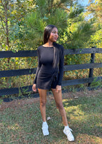 Jane Tie-Front Mini Dress