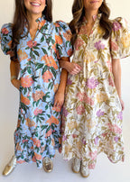 Bloomfield Floral Tiered Midi Dress