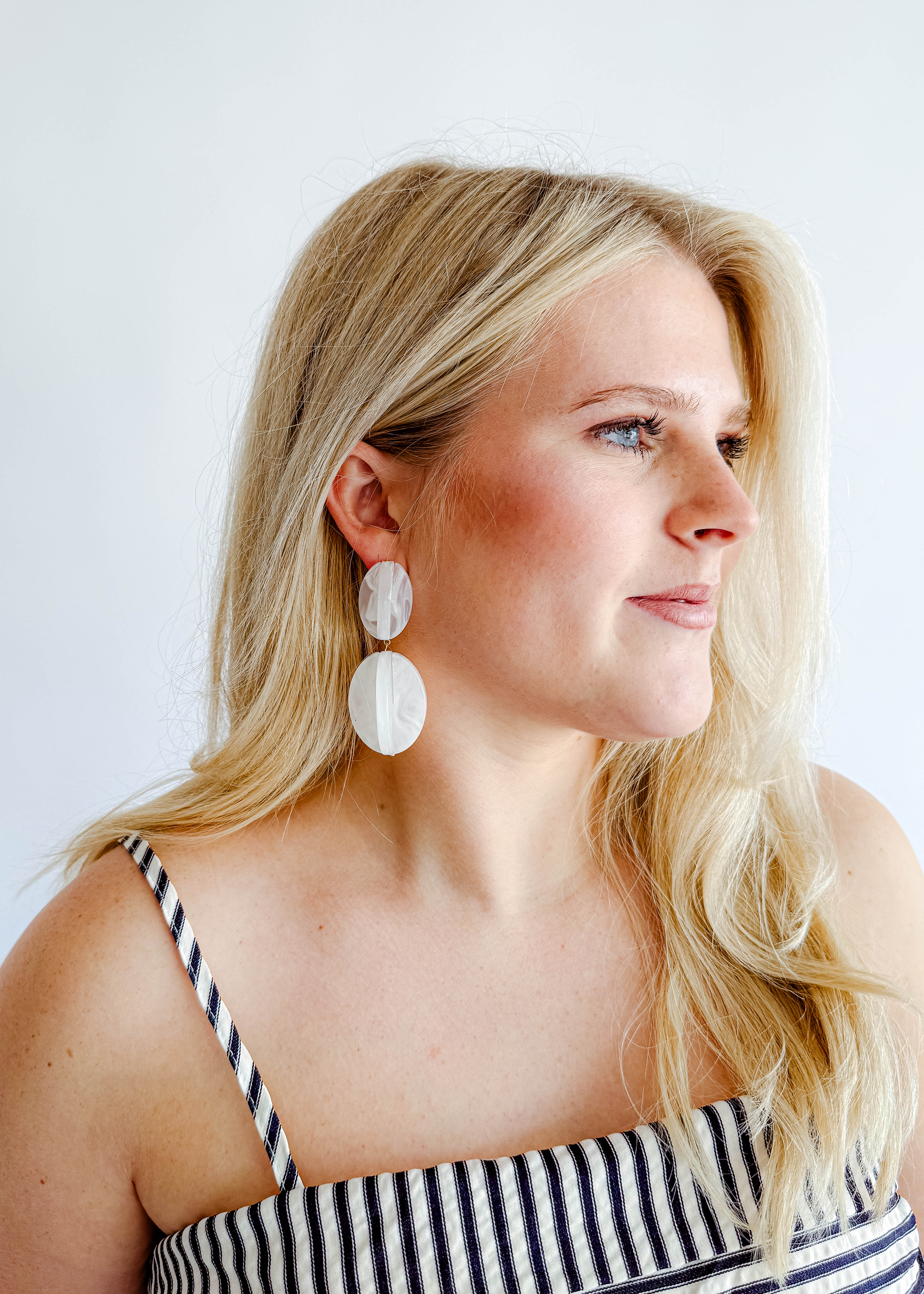 Oval Acrylic Drop Earrings