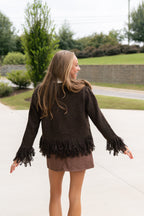 Odele Fringe Hem Cardigan