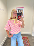Stella Stripe Henley Cardigan