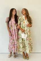 Eden Bloom Button Front Midi Dress