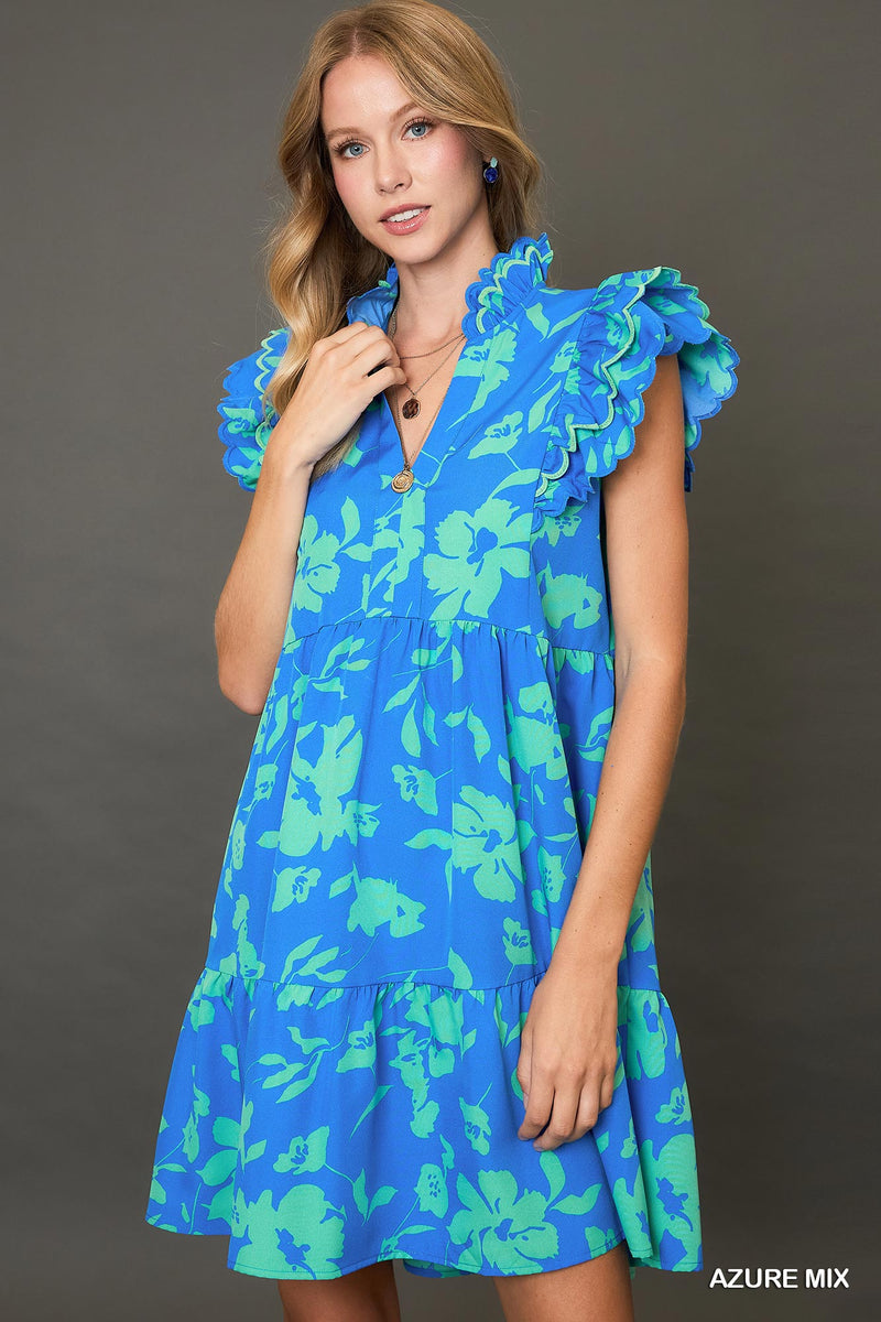 Felicity Scalloped Mini Dress