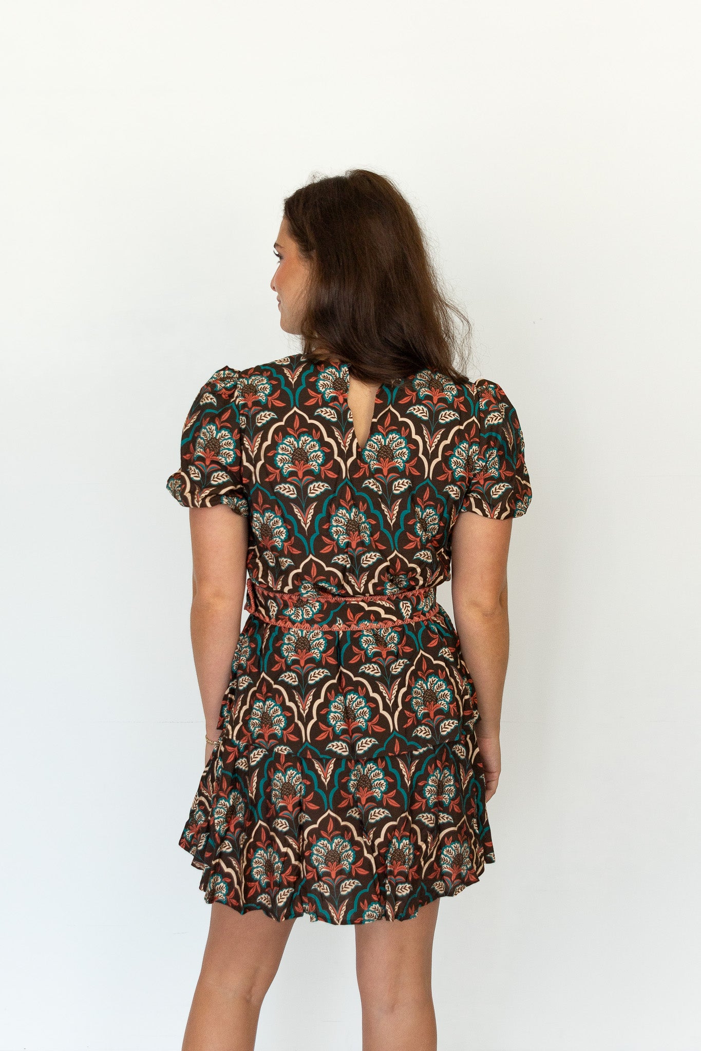 Monroe Floral Belted Mini Dress
