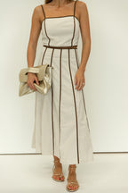 Chloe Contrast Piped Top