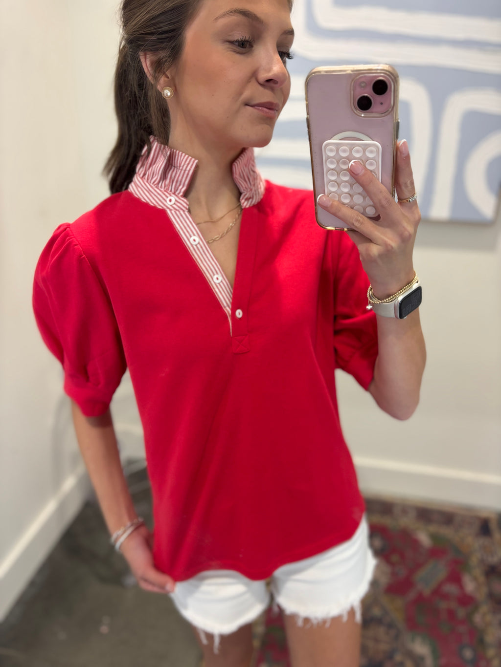Sloan Ruffle Neck Blouse