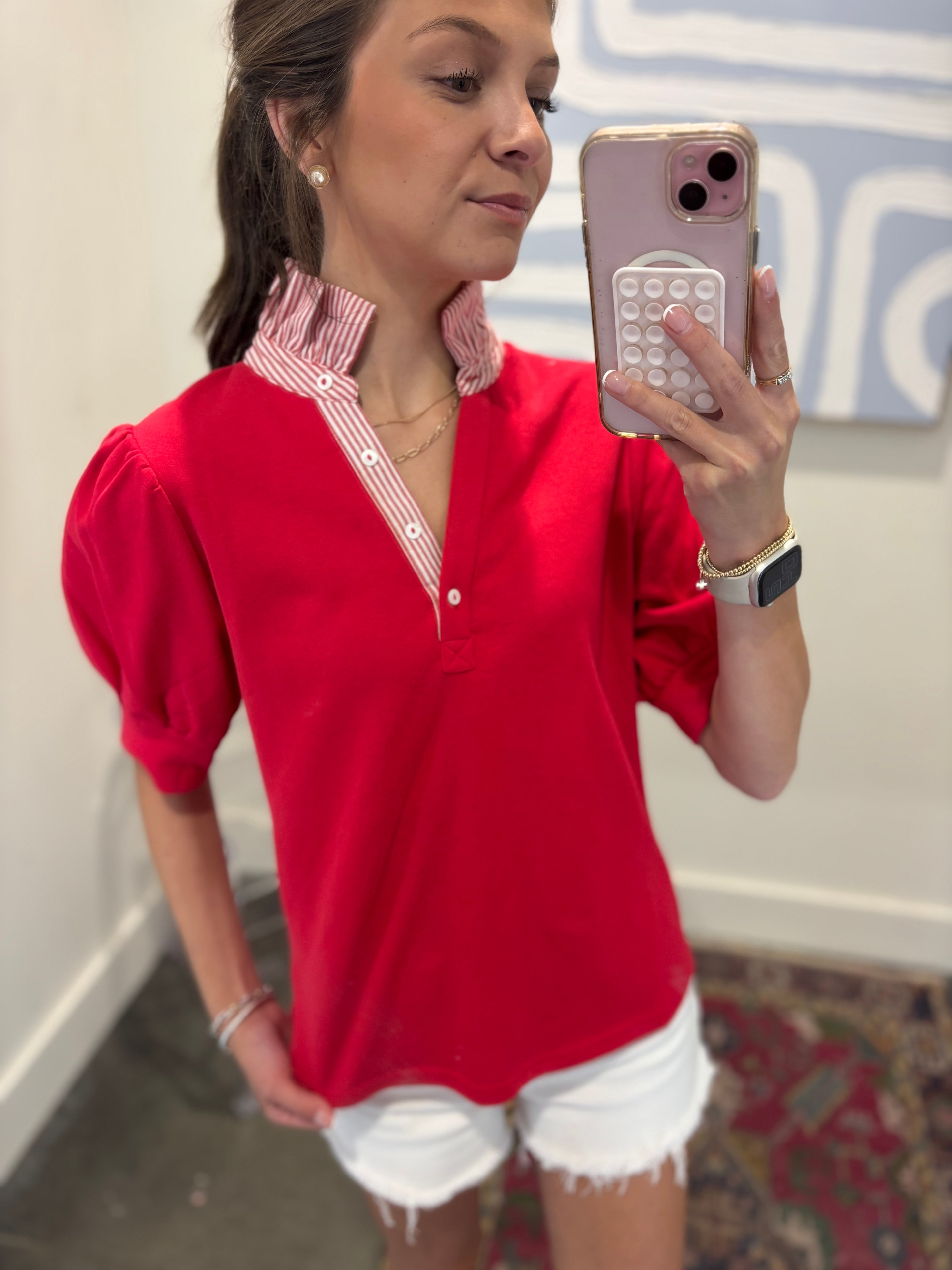 Sloan Ruffle Neck Blouse